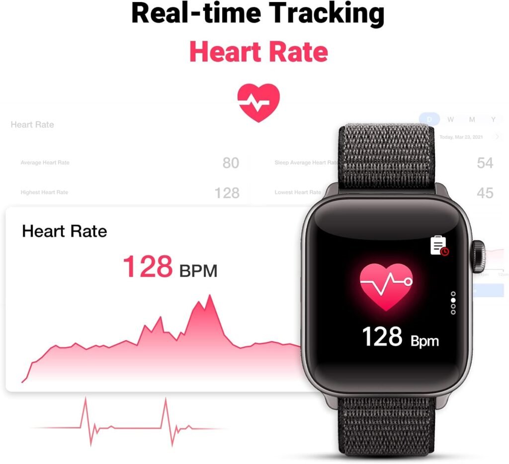 Bluetooth Comfortable Health Monitoring Smartwatch for Seniors: Heart Rate/Body Temperature/Blood Oxygen/Activities, Medication Reminder, Personal Emergency (PERS), Stay Connected with Family