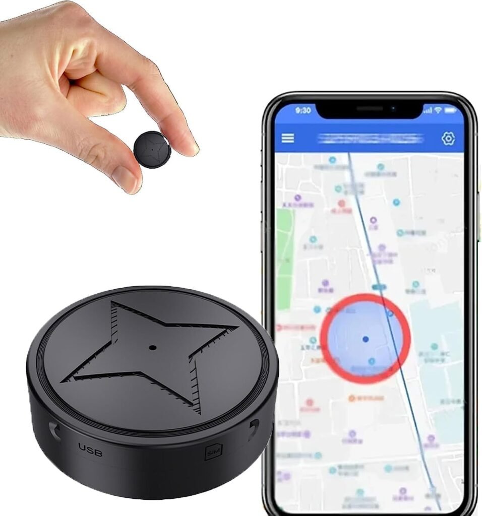 GPS Strong Magnetic Vehicle Anti-Lost Tracker, Mini GPS Tracker for Vehicles No Subscription - Magnetic Smallest GPS Tracker Locator Real Time, Anti-Theft Micro GPS Tracking Device with Free App