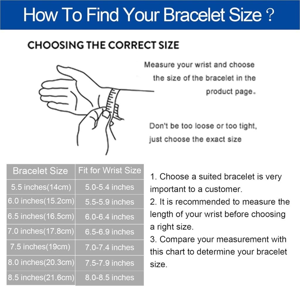 Medical Alert Bracelets for Women Men | Personalized Custom Medical ID Bracelet Beaded Link Medical Bracelet (5.5-8.5 Inches, Size Optional)