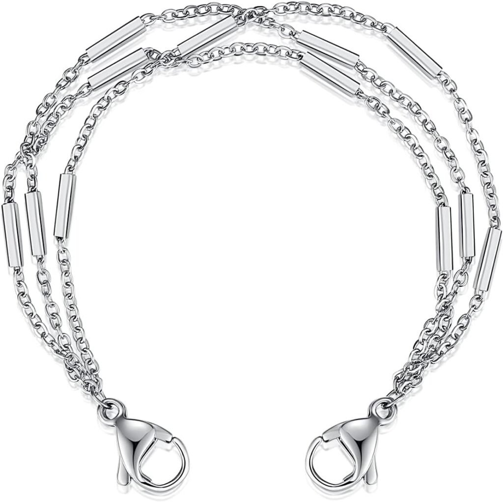 LinnaLove Stainless Steel Interchangeable chain for Medical Alert bracelets for Women and Men