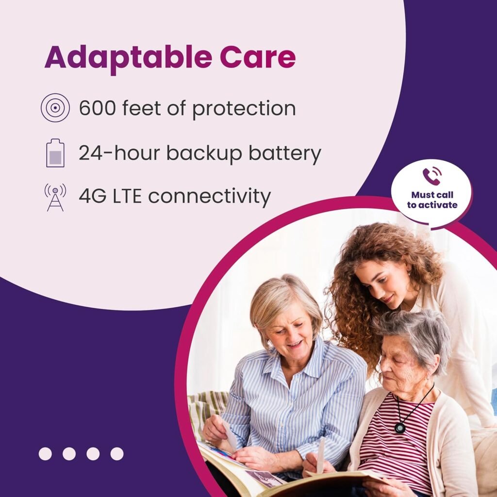 Medical Guardian MGHome LT– Home Medical Assistant  Alert Systems for Seniors - Fast, Reliable 4G Coverage  24/7 Emergency Operator Care